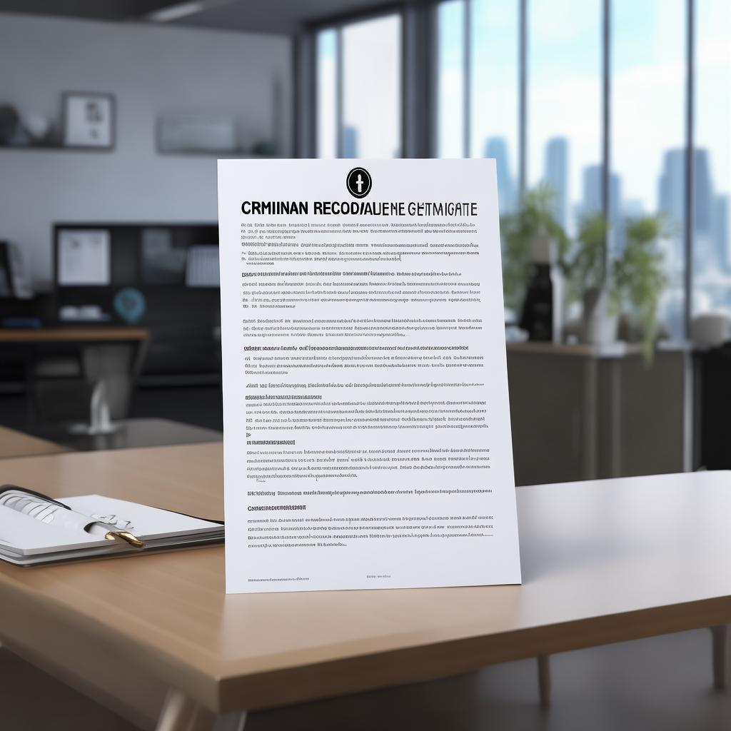 无犯罪记录认证文件范本