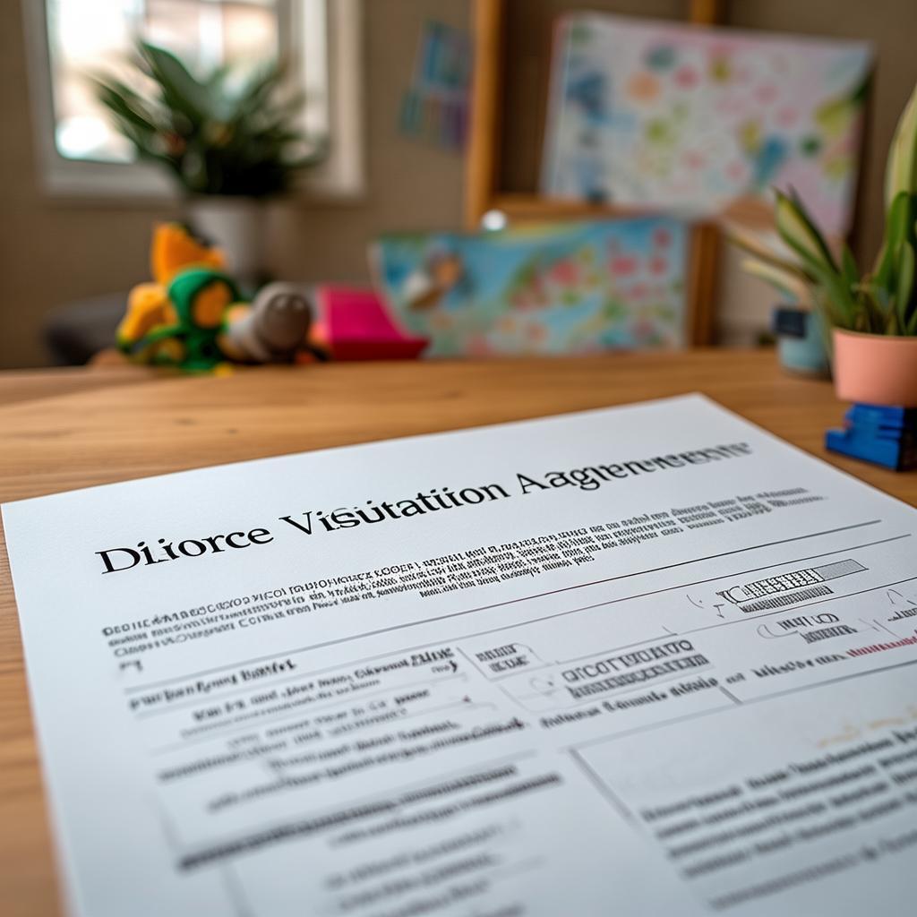 离婚探视权协议范本
