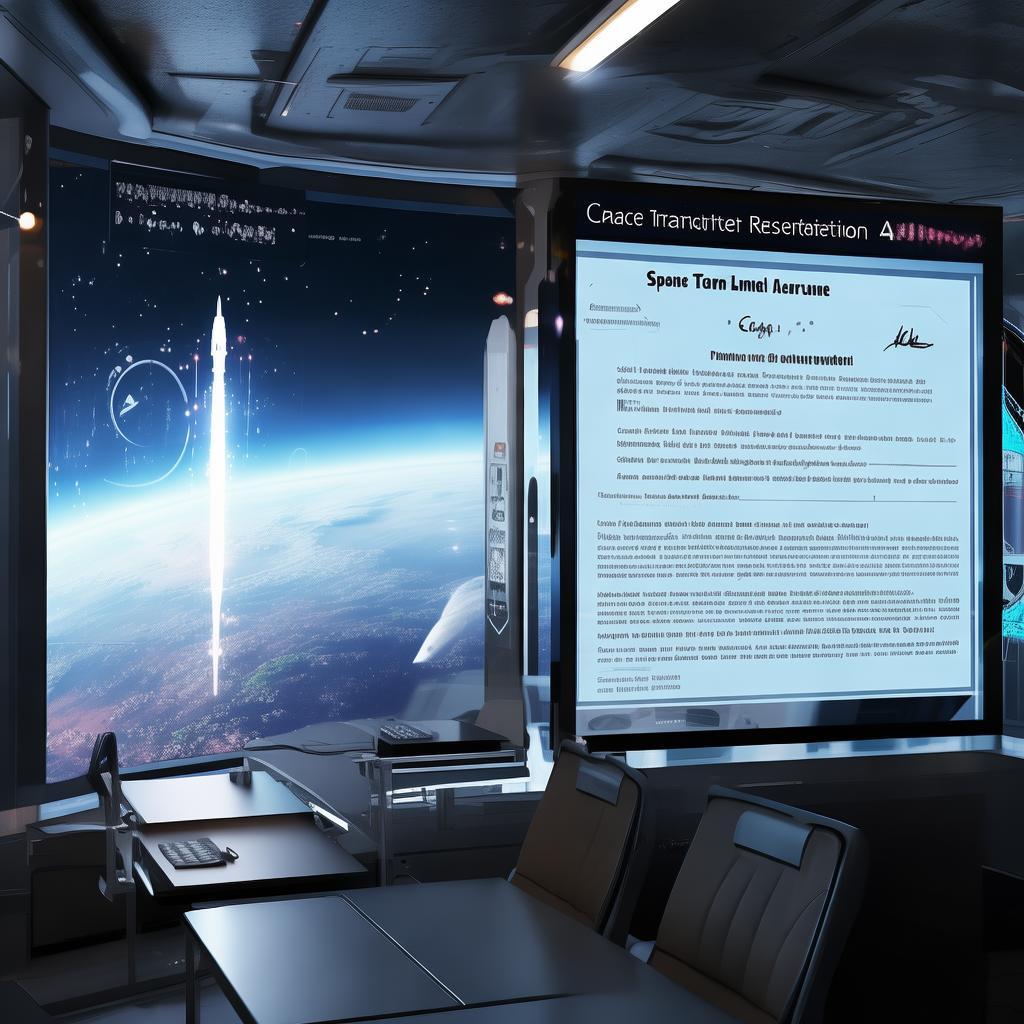 太空旅行意向预订协议范本